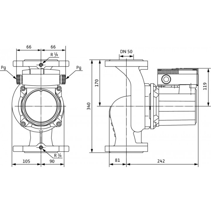 Насос Wilo TOP-STG 50/15 (3~400/230 V, PN 6/10) Насос Wilo TOP-STG 50/15 (3~400/230 V, PN 6/10)